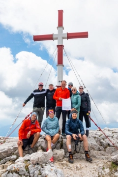 Unsere Wandergruppe am Gipfel des Warschenecks