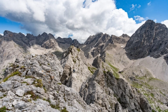 Die letzten Klettermeter auf die Kleine Gamswiesenspitze