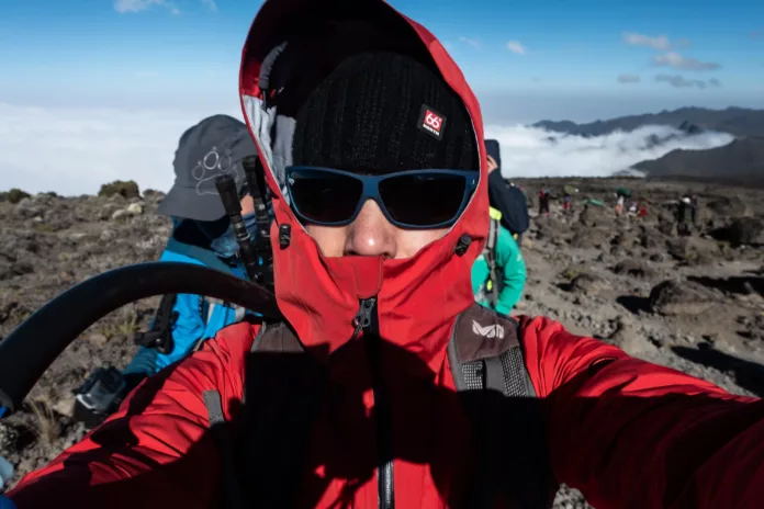 Bergsteiger am Kilimanjaro