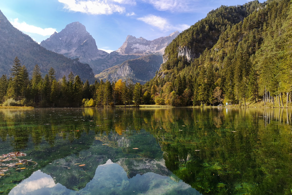 Schiederweiher an einem schönen Herbsttag