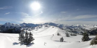 Panorama vom Gipfel des Penkkopf bei einer Skitour