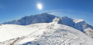 Gipfelpanorama bei einer Skitour auf die Kolmkarspitze