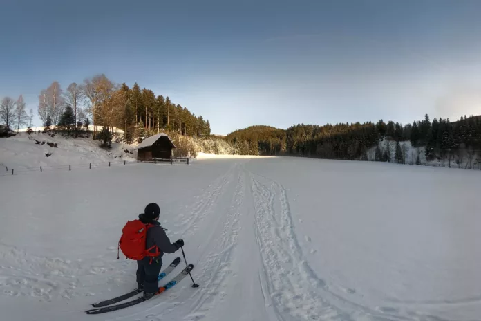 Morgenstimmung bei einer Skitour aufs Suhleck