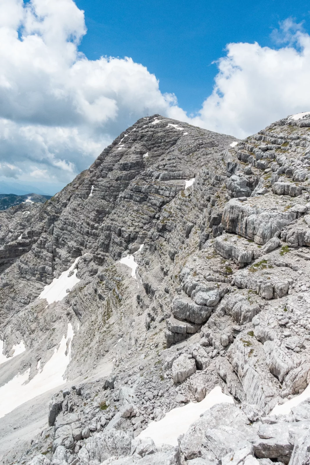 Blick zurück zum Gipfel