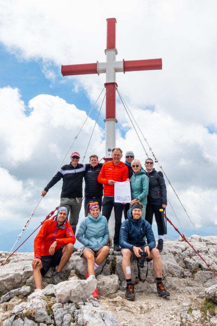 Unsere Wandergruppe am Gipfel des Warschenecks