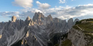 Die Cadini-Gruppe im Abendlicht