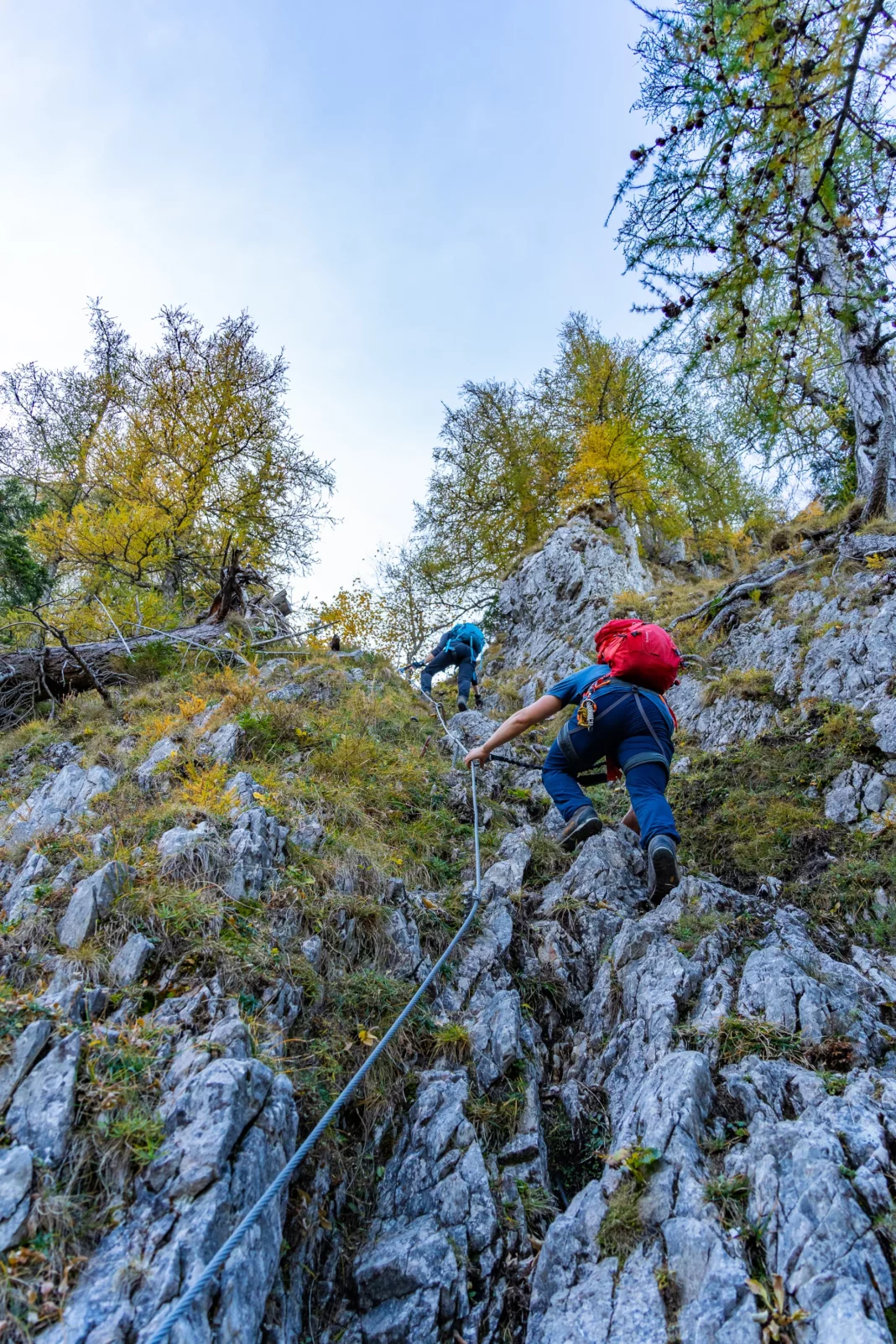 In der zweiten Klettersteig-Passage