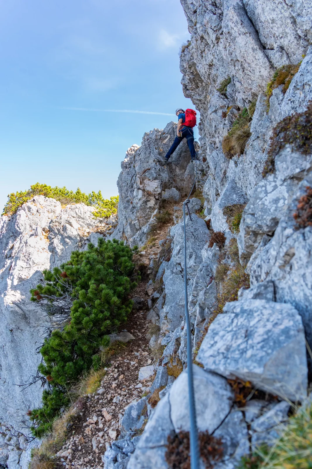 Die letzten Meter des Klettersteigs