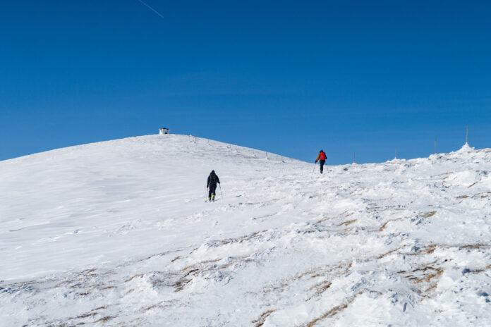Die letzten Meter auf den Gipfel der Heukuppe