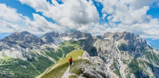 Gehgelände im Gipfelbereich der Großen Gamswiesenspitze