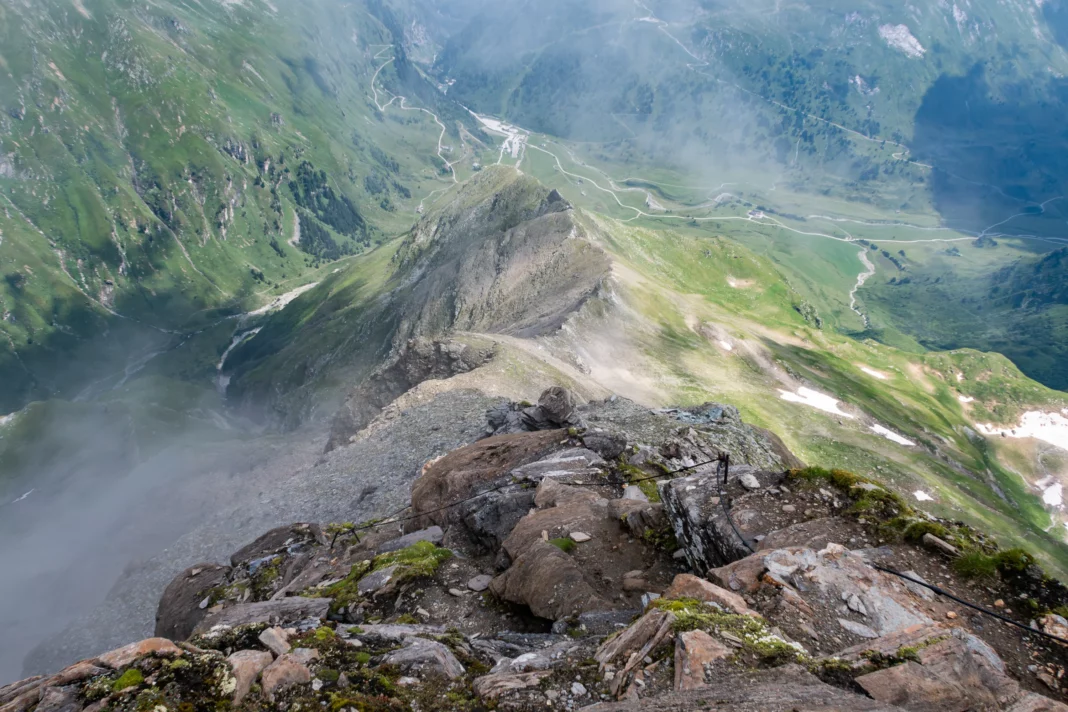 Blick hinunter auf den Ostgrat