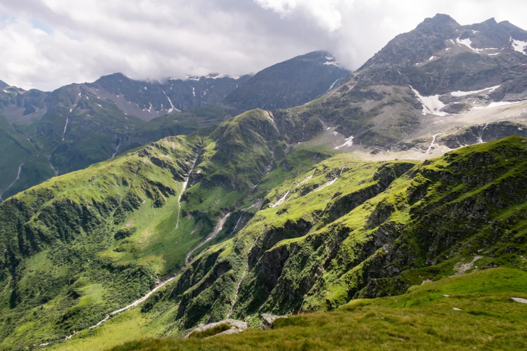 Wieder in grasigen Gefilden: die stattgrünen Hänge in Sportgastein