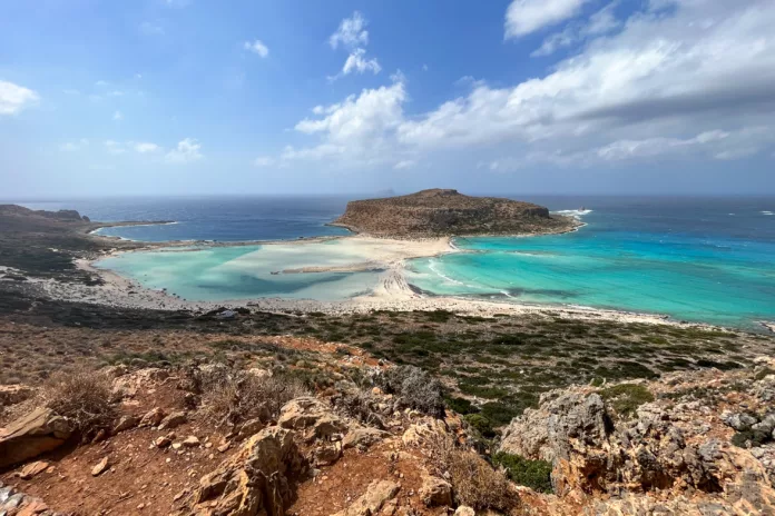 Balos Strand auf Kreta von oben