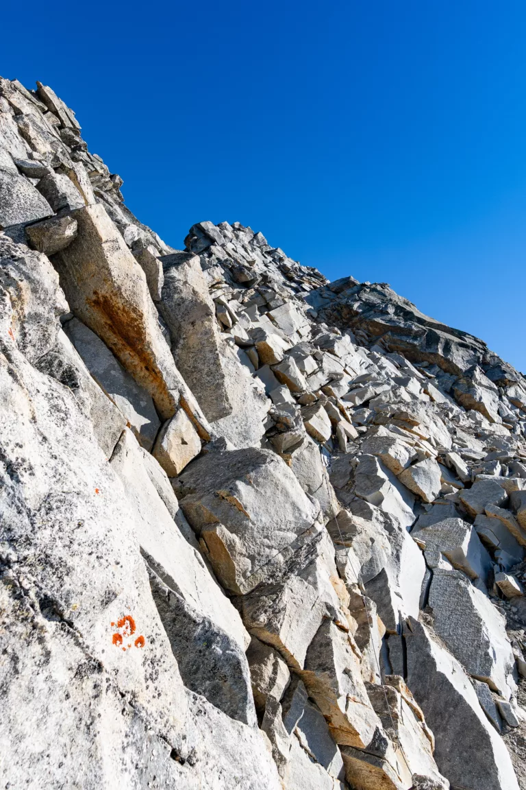 Der Klettersteig auf die Hochalmspitze verläuft meistens neben dem Grat