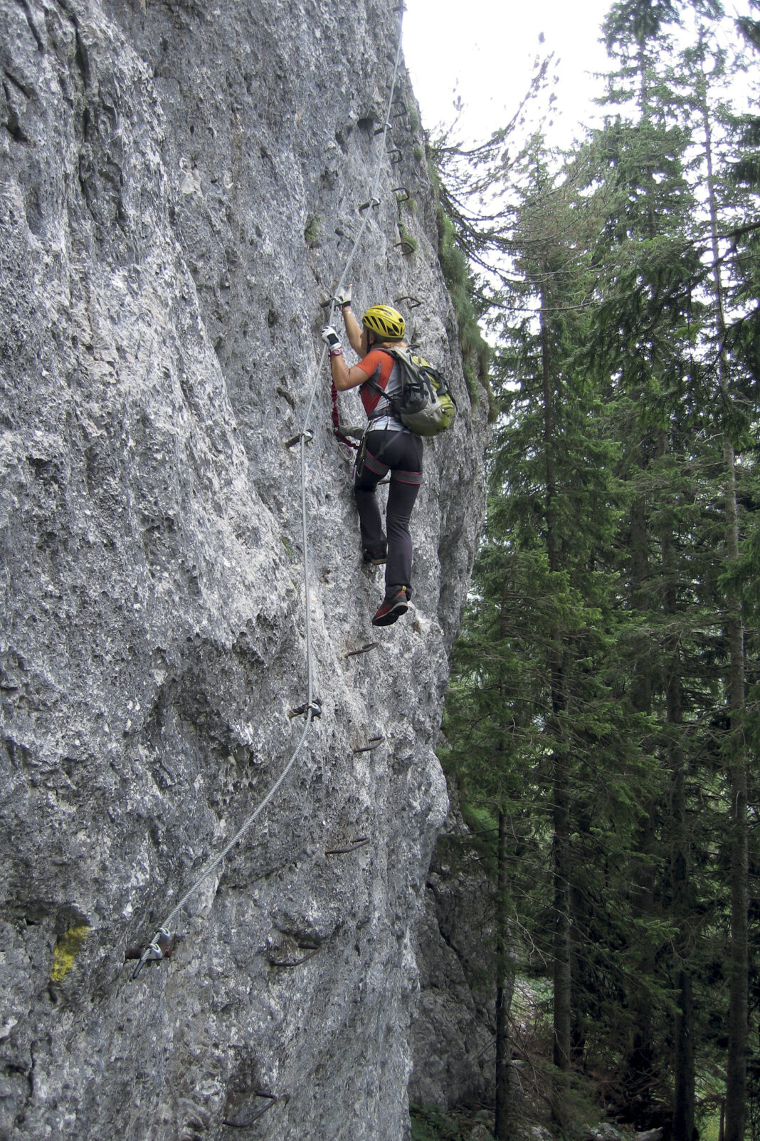 Die zweite Felsformation des Bergmandl Klettersteigs © Kurt Schall Verlag