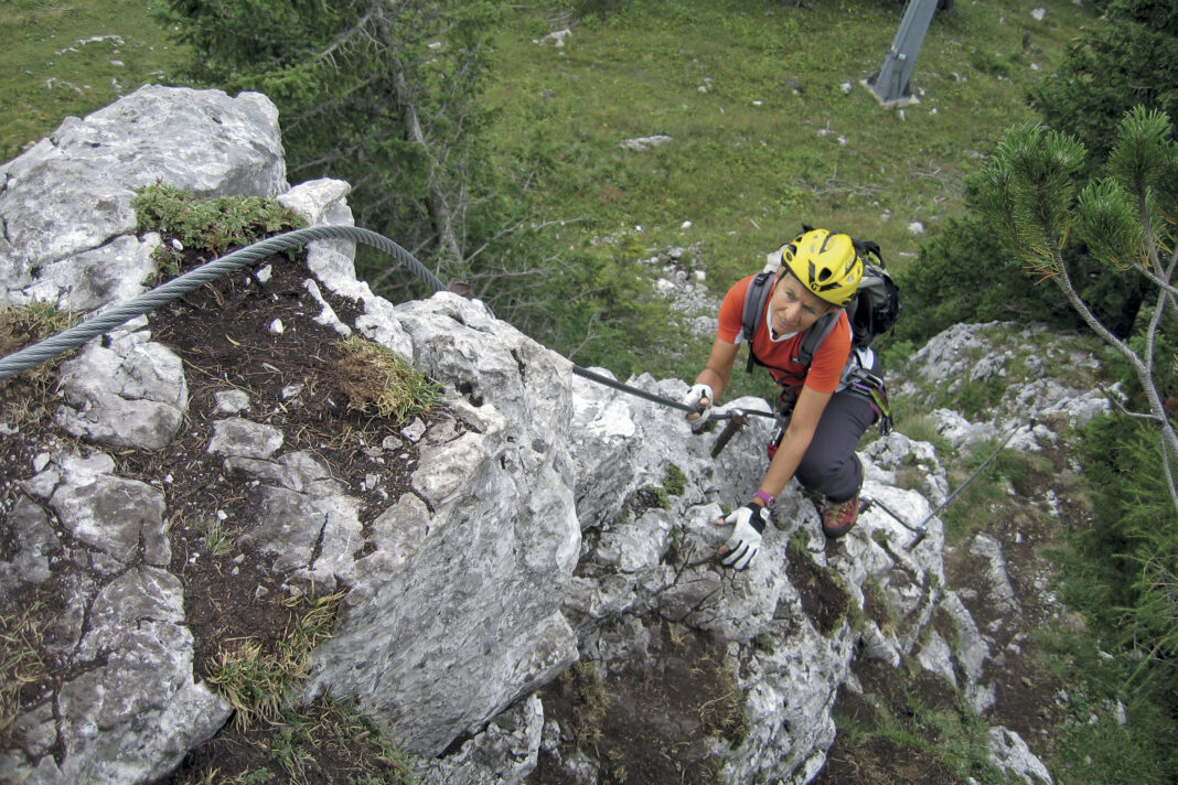 Die dritte Felsformation des Bergmandl Klettersteigs © Kurt Schall Verlag