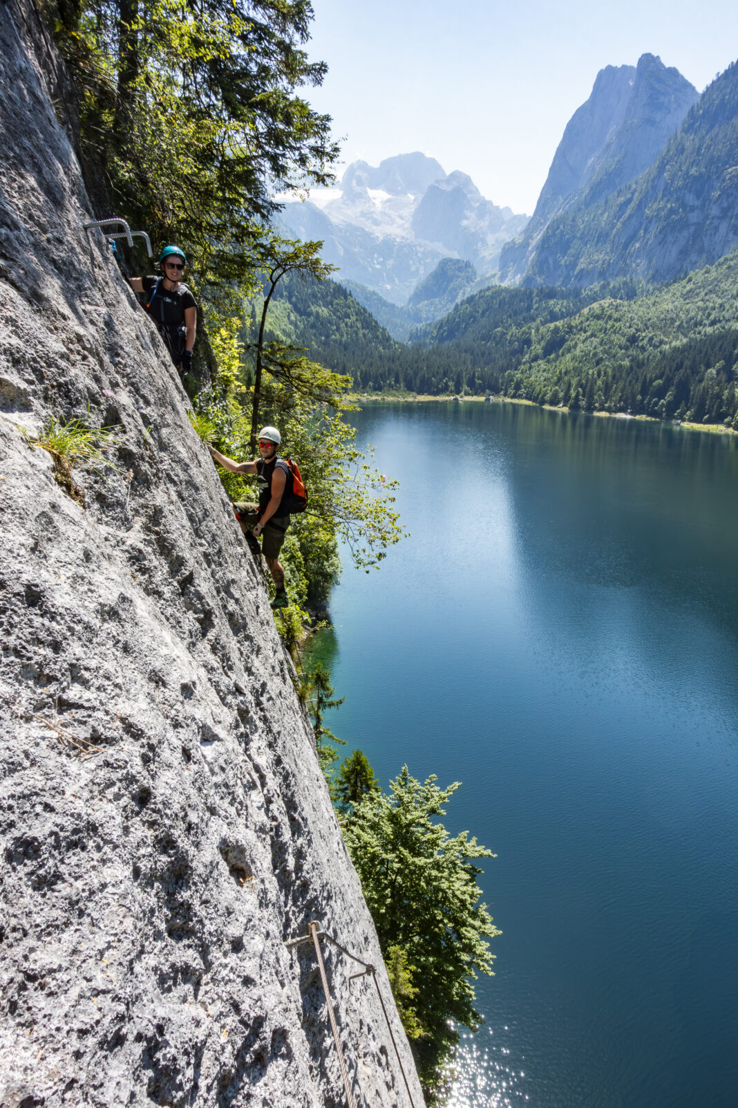 In der Steinwanne (B), dem höchsten Punkt im Klettersteig