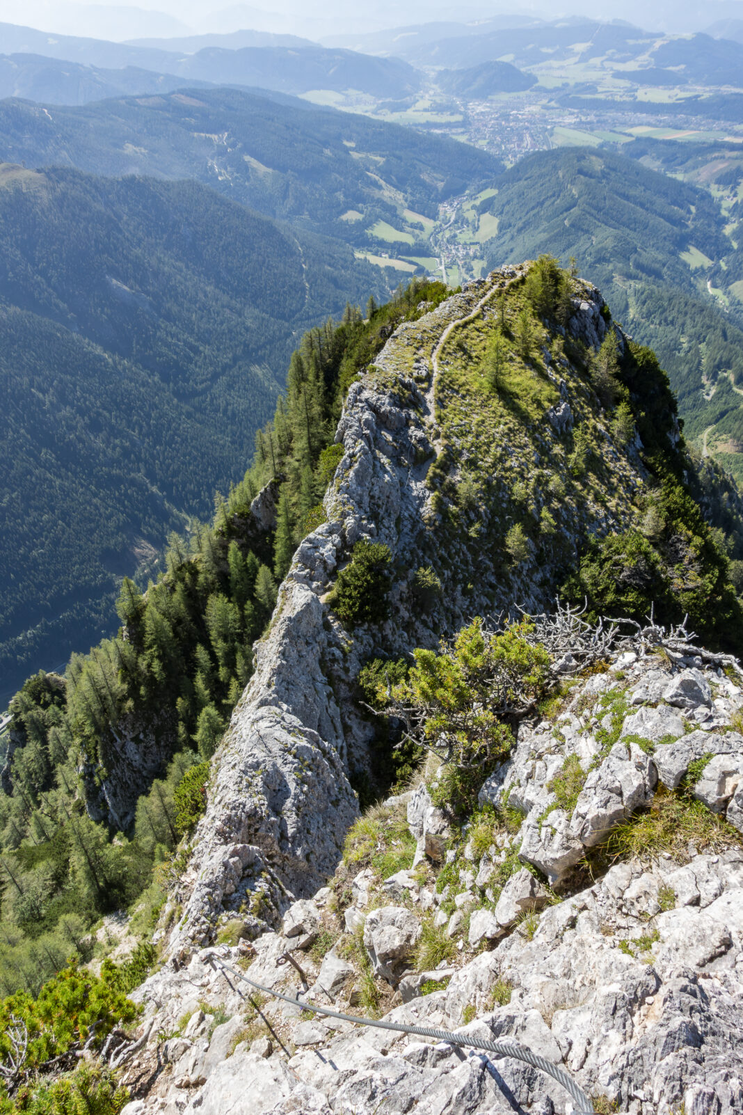 Blick zurück von der Schlüsselstelle