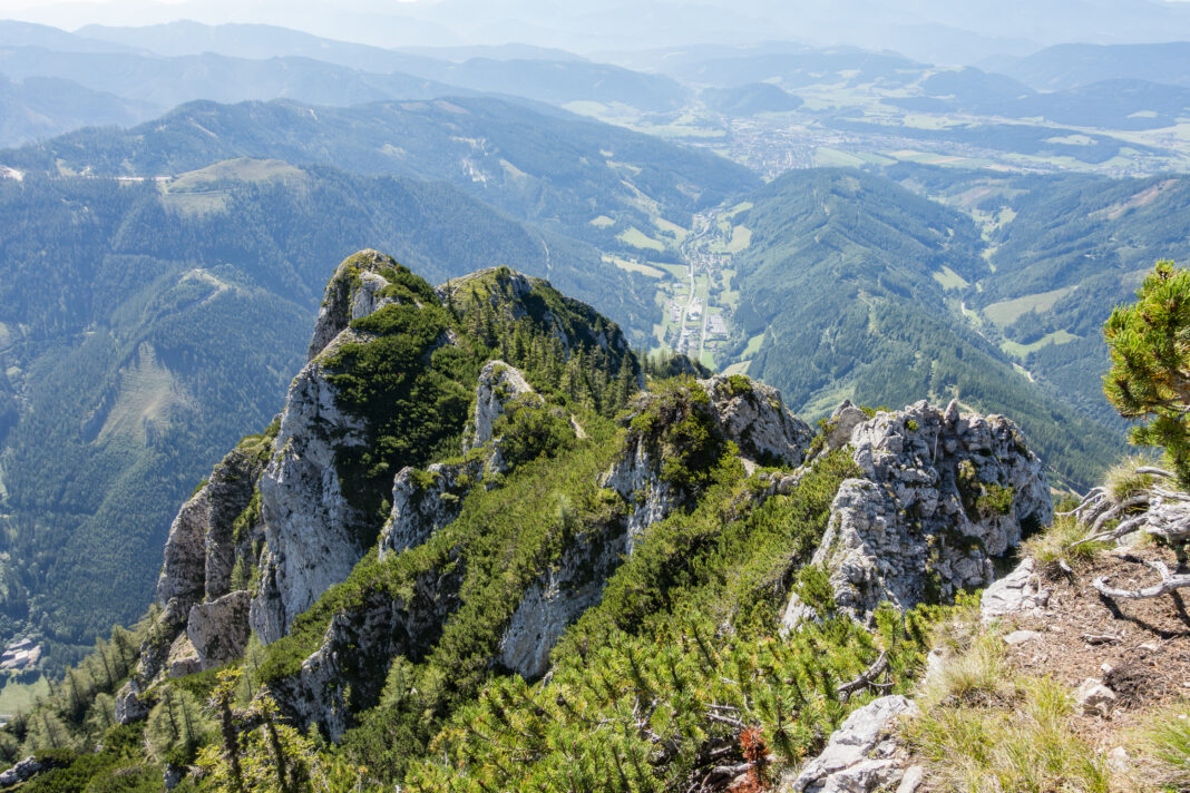 Blick zurück auf den ersten Teil des Grete-Klinger-Steigs