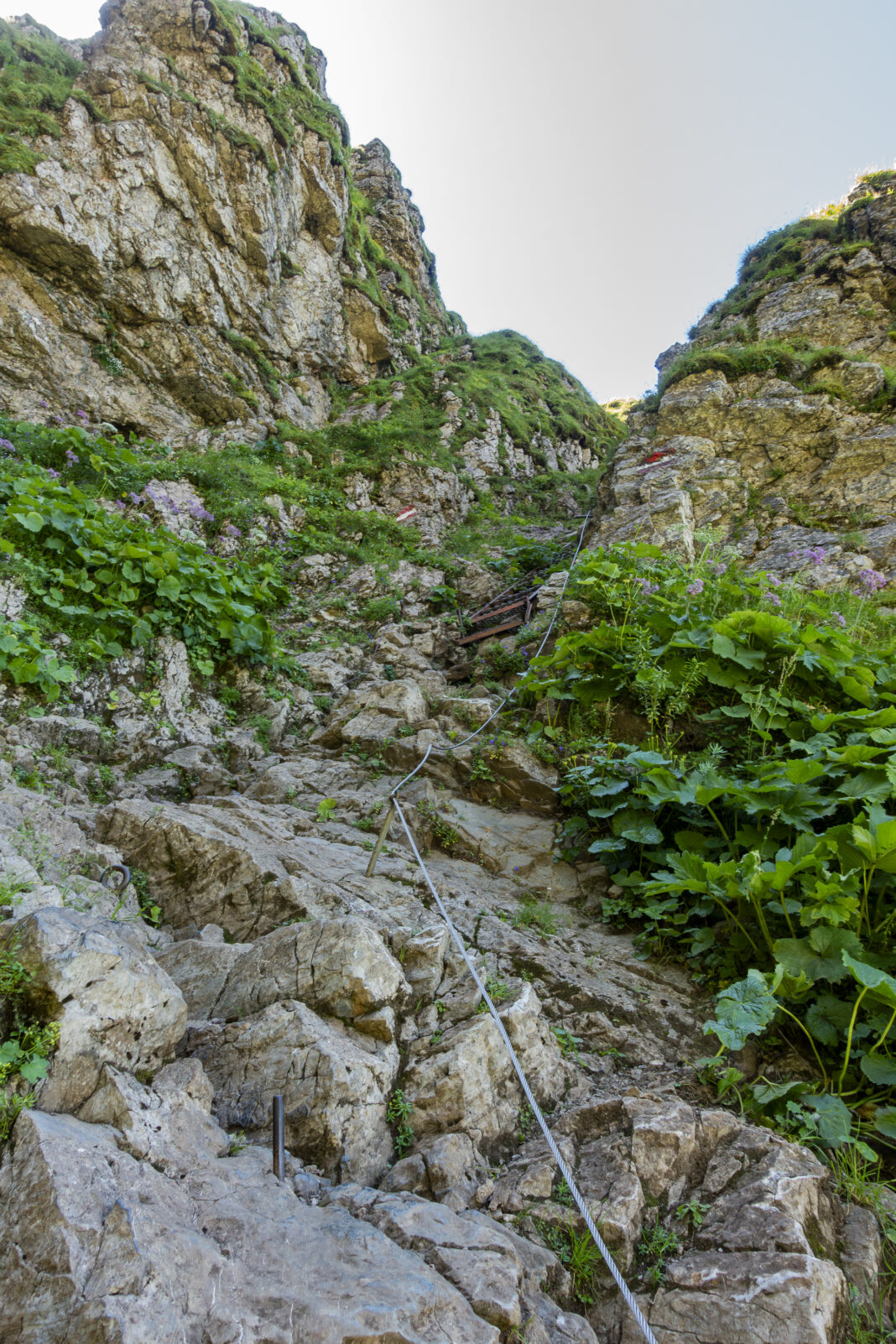 Seilversicherte Passage auf den Reichenstein