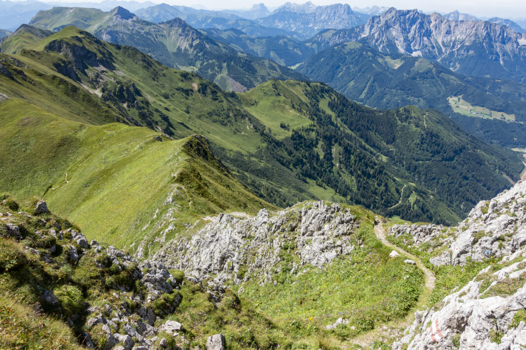 Ausgesetzter Abstieg zum Reichhals