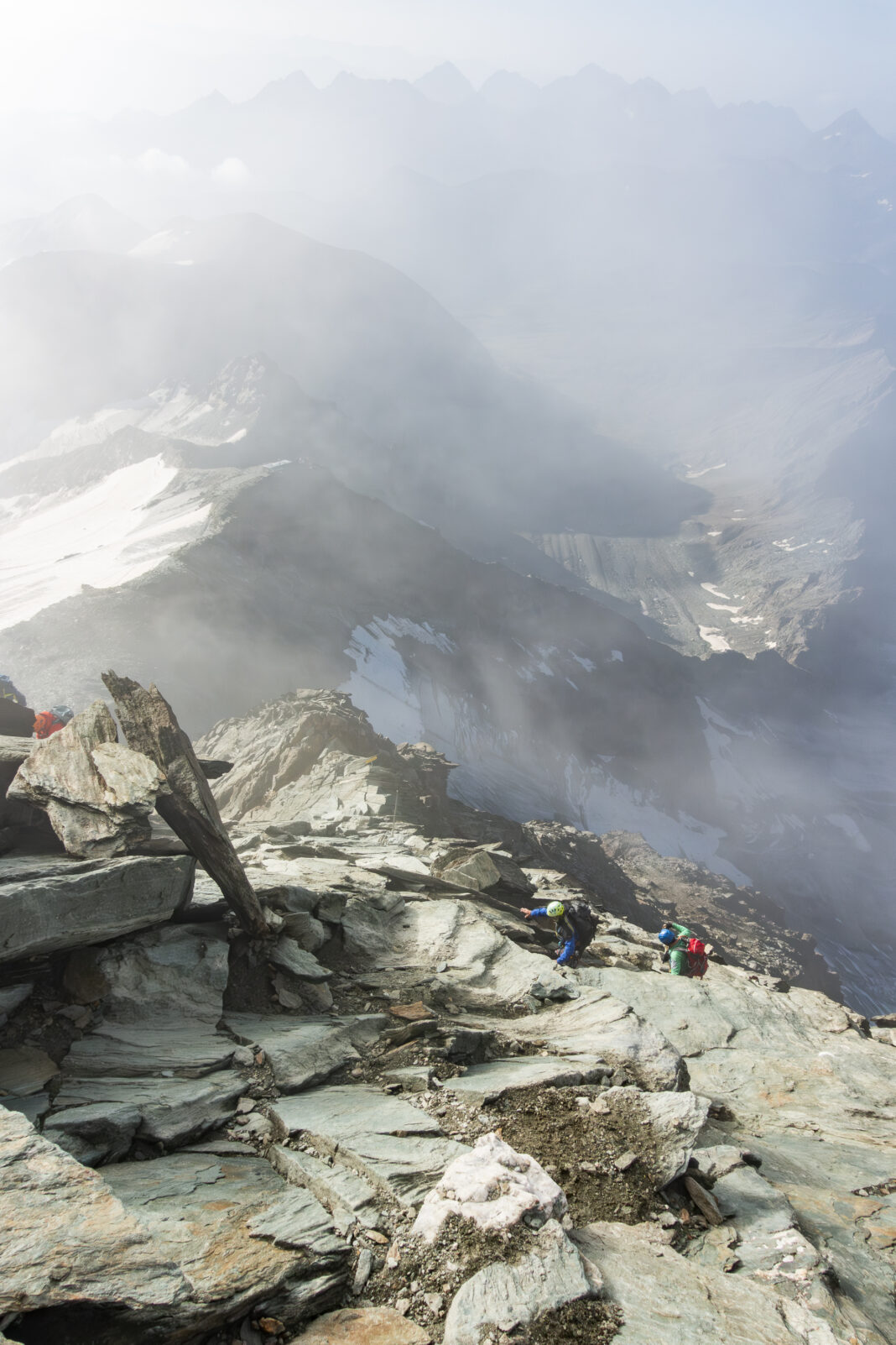 Abstieg am Normalweg vom Großglockner