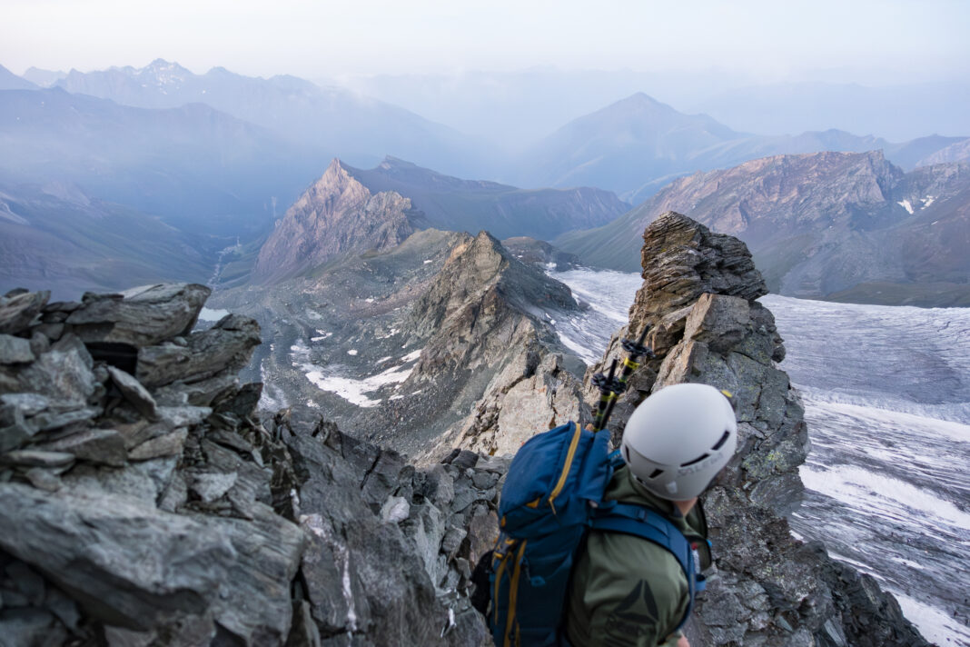 Blick zurück auf die ersten Meter am Stüdlgrat