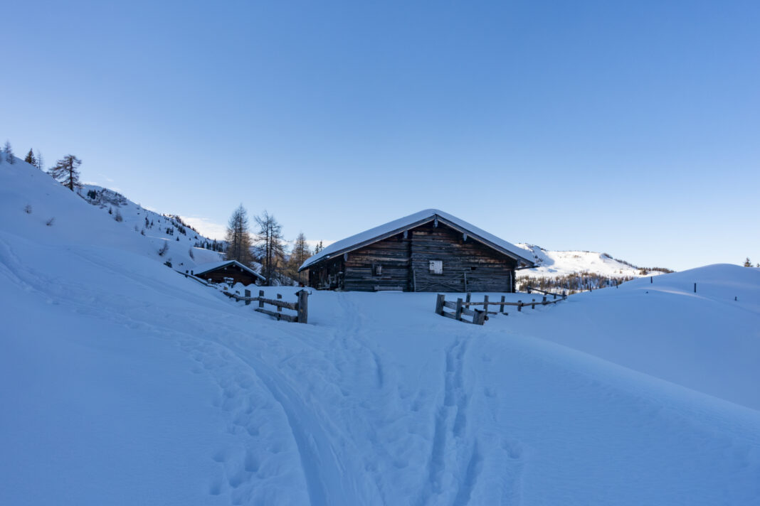 Die im Winter geschlossene Großwildalm