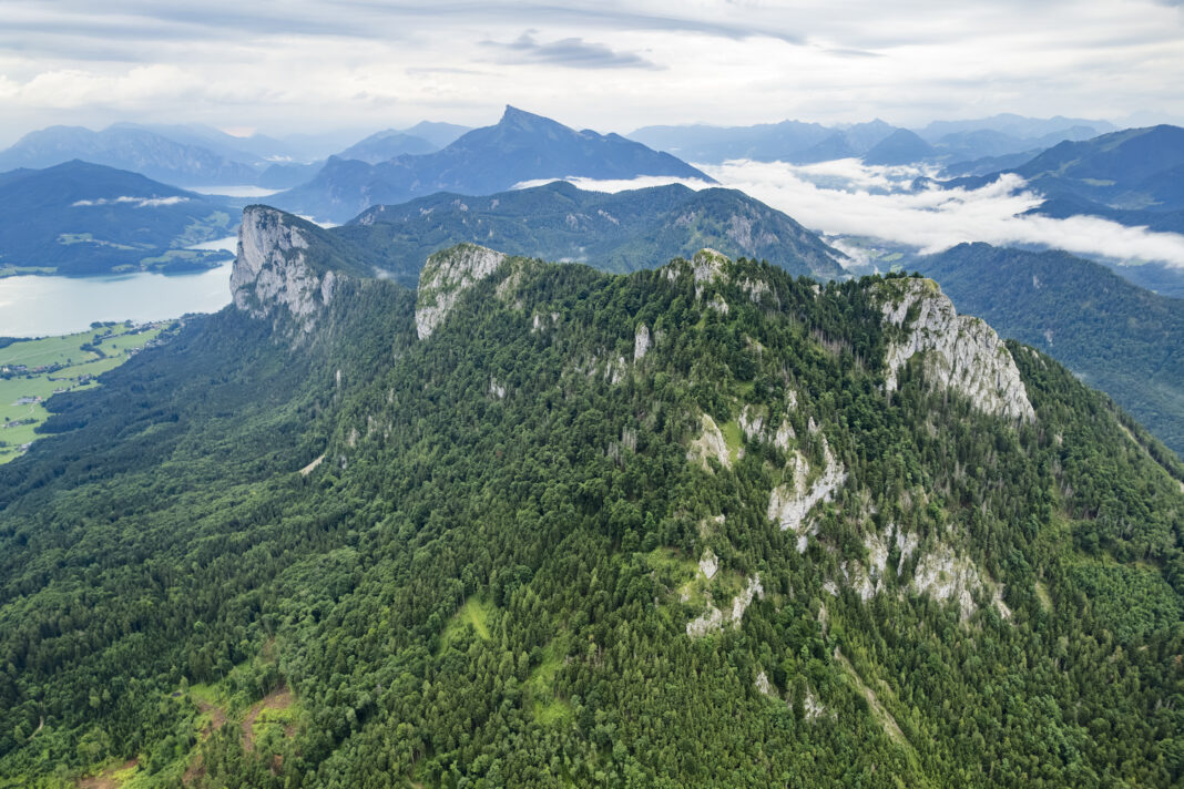 Wer genau schaut, kann den Aufstiegsweg auf den Schober erkennen