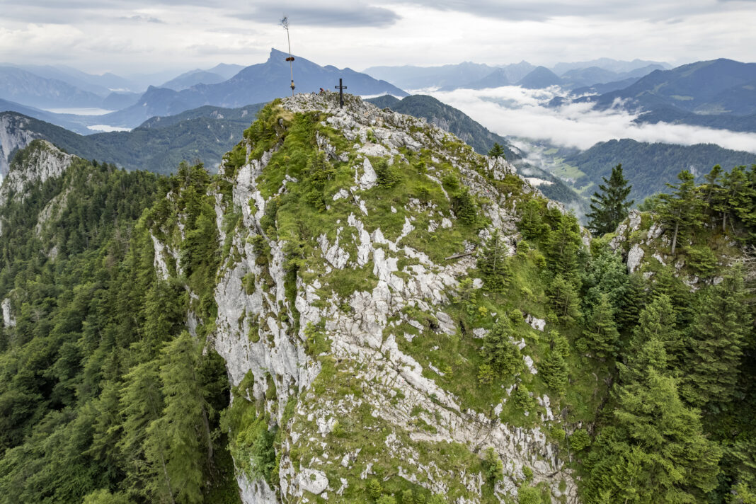 Der steile, drahtseilgesicherte Schlussanstieg auf den Schober