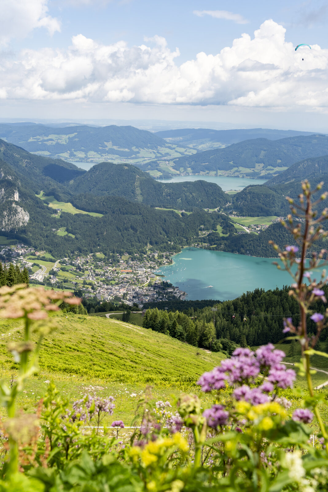 Blick hinunter nach Sankt Gilgen