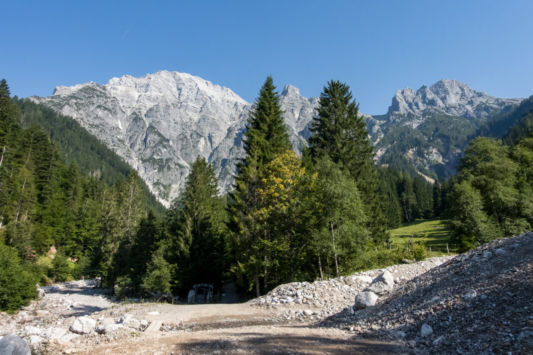 Ein erster, imposanter Blick auf das Birnhorn und seine Trabanten