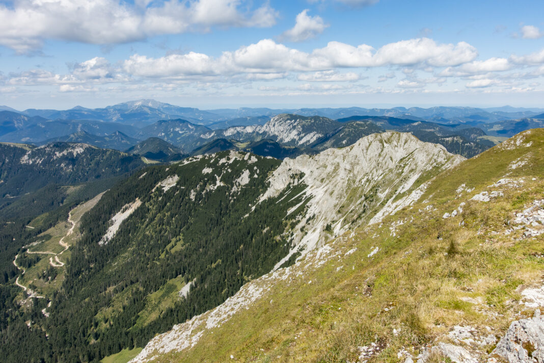 Blick vom Gipfel zum Wildkamm