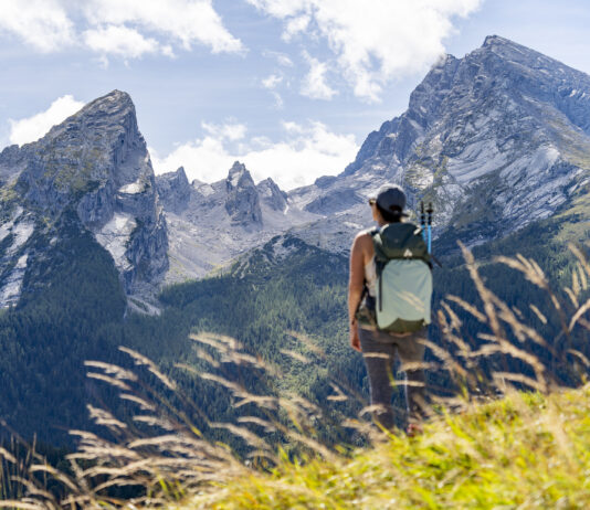 Der Blick zum Watzmann mit seinen Kindern und seinem Kar