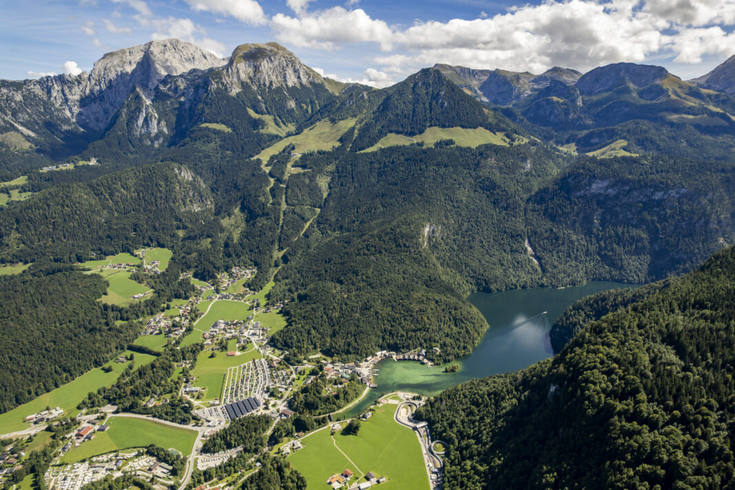 Der wunderbare Königssee aus der Luft betrachtet