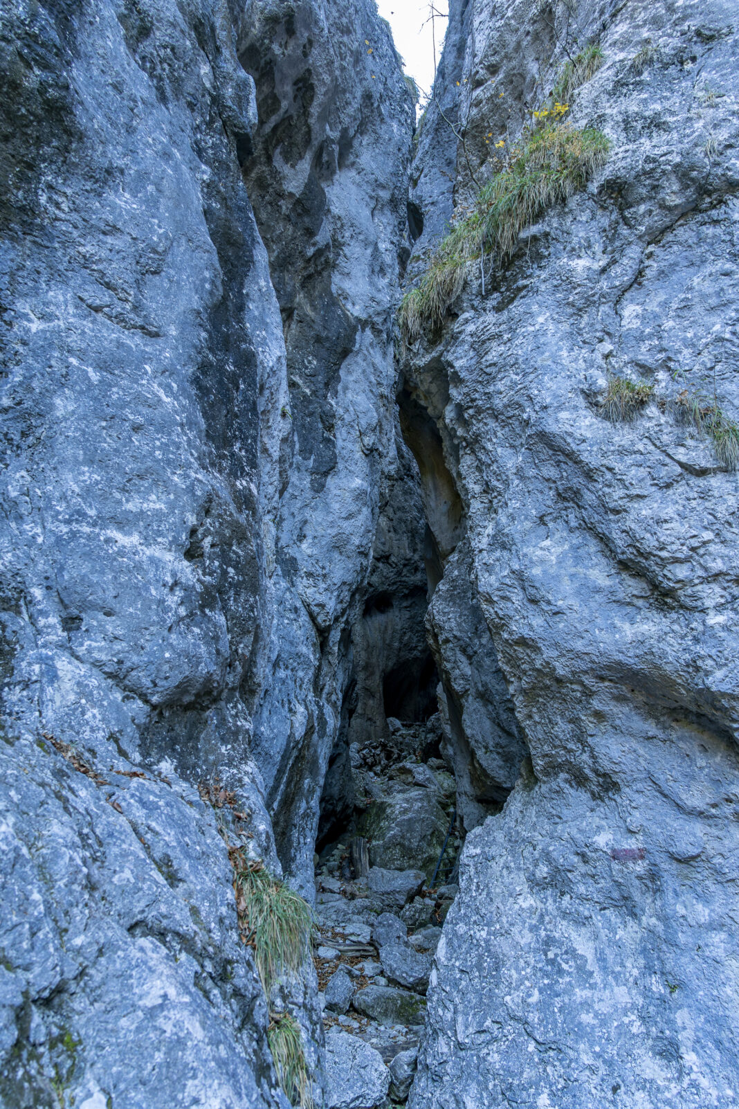 Blick in den ersten Abschnitt der Weichtalklamm