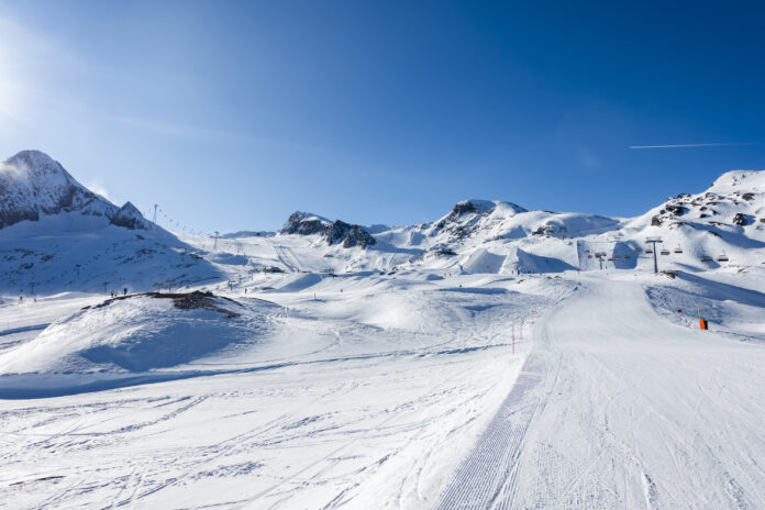 Skigebiet Kitzsteinhorn Blick über den oberen Bereich des Skigebiets Kitzsteinhorn