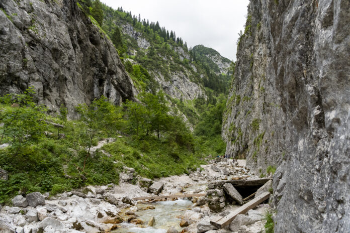 Am Ende der Höllentalklamm angekommen