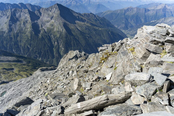 Blick zurück auf den Aufstiegsweg